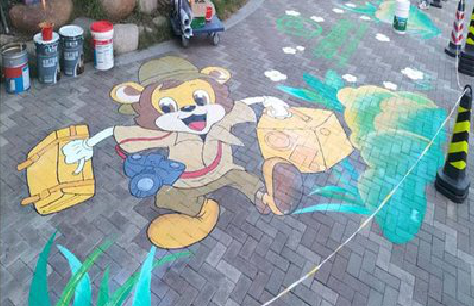 嘉禾夏季画地面彩绘会遇到的问题