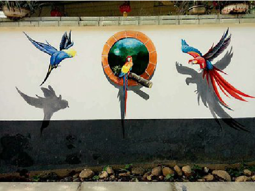 嘉禾视觉错位-3D墙绘设计