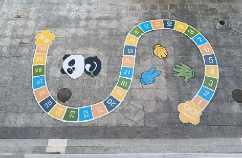 嘉禾地面游戏彩绘