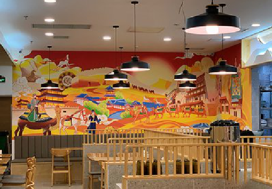 嘉禾商业空间彩绘介绍。