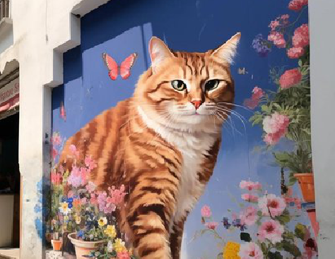 嘉禾自己绘制有个性的手绘墙